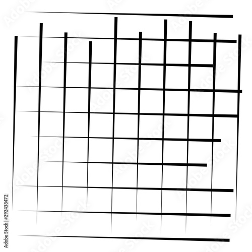 Grid, mesh element. cellular, reticular grate, lattice. array of bisect, overlap lines, stripes. geometric monochrome, black and white element, pattern. Intersect straight, parallel lines, stripes