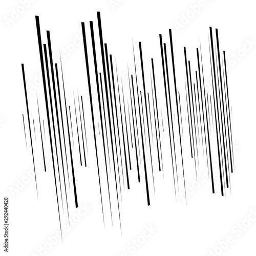 dynamic vertical parallel lines, stripes pattern. straight streaks, strips element. linear, lineal pattern. line half-tone element