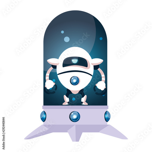 Isolated technology robot vector design