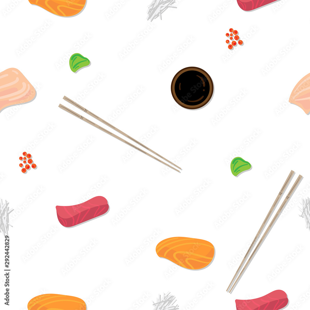 sushi sashimi japan food graphic object pattern background sushi sashimi japan food graphic object pattern background