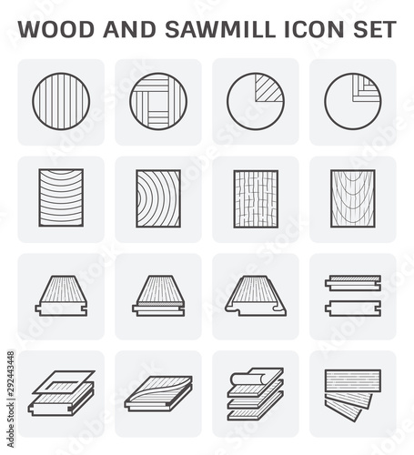 Wood sawmill icon