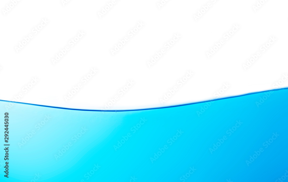 Blue water splashs wave surface with bubbles of air on white background. Blue water splashs wave surface with bubbles of air on white background.