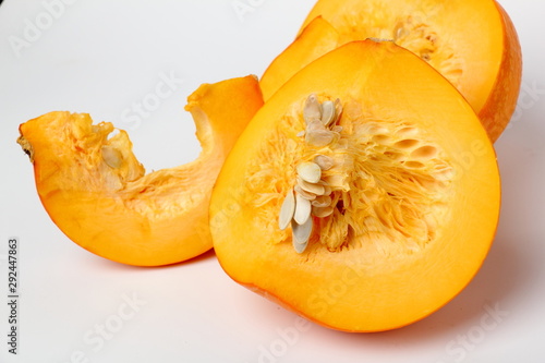 Pumpkin / Fresh pumpkin cut into slices.