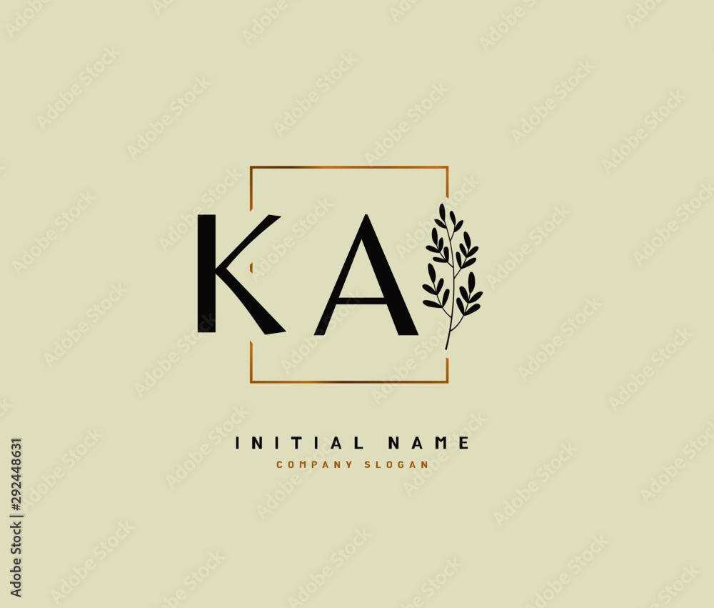 K A KA Beauty vector initial logo, handwriting logo of initial signature, wedding, fashion, jewerly, boutique, floral and botanical with creative template for any company or business. K A KA Beauty vector initial logo, handwriting logo of initial signature, wedding, fashion, jewerly, boutique, floral and botanical with creative template for any company or business.