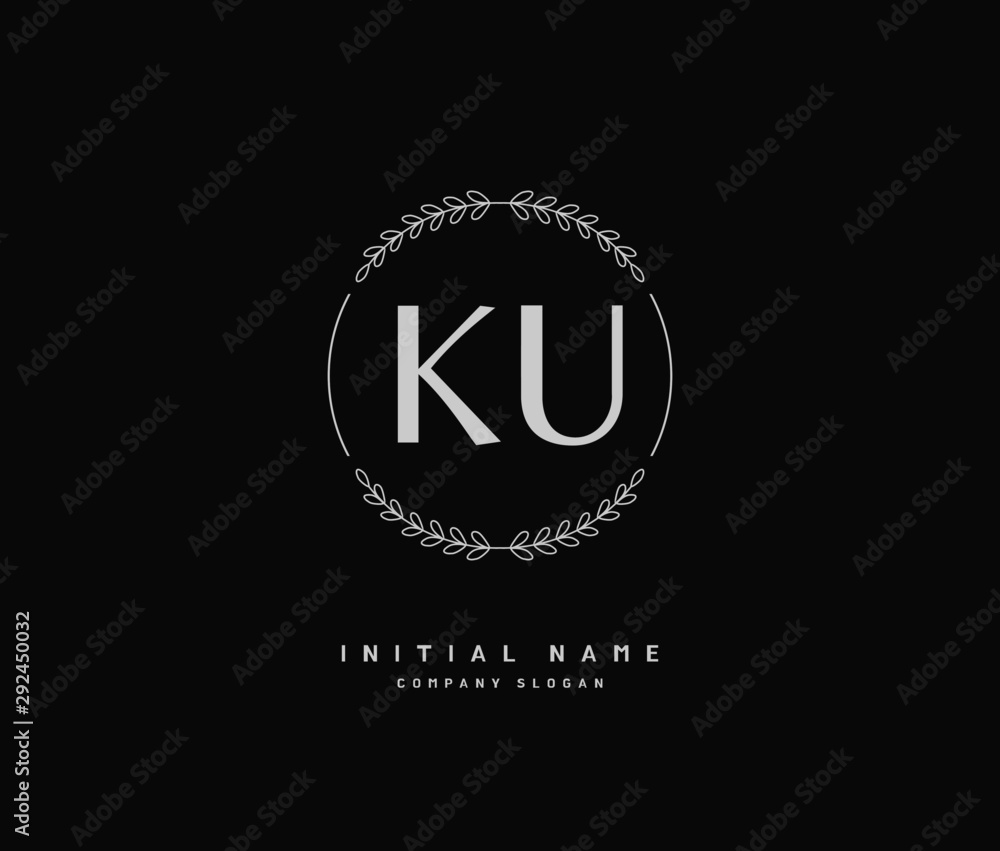 K U KU Beauty vector initial logo, handwriting logo of initial signature, wedding, fashion, jewerly, boutique, floral and botanical with creative template for any company or business. K U KU Beauty vector initial logo, handwriting logo of initial signature, wedding, fashion, jewerly, boutique, floral and botanical with creative template for any company or business.