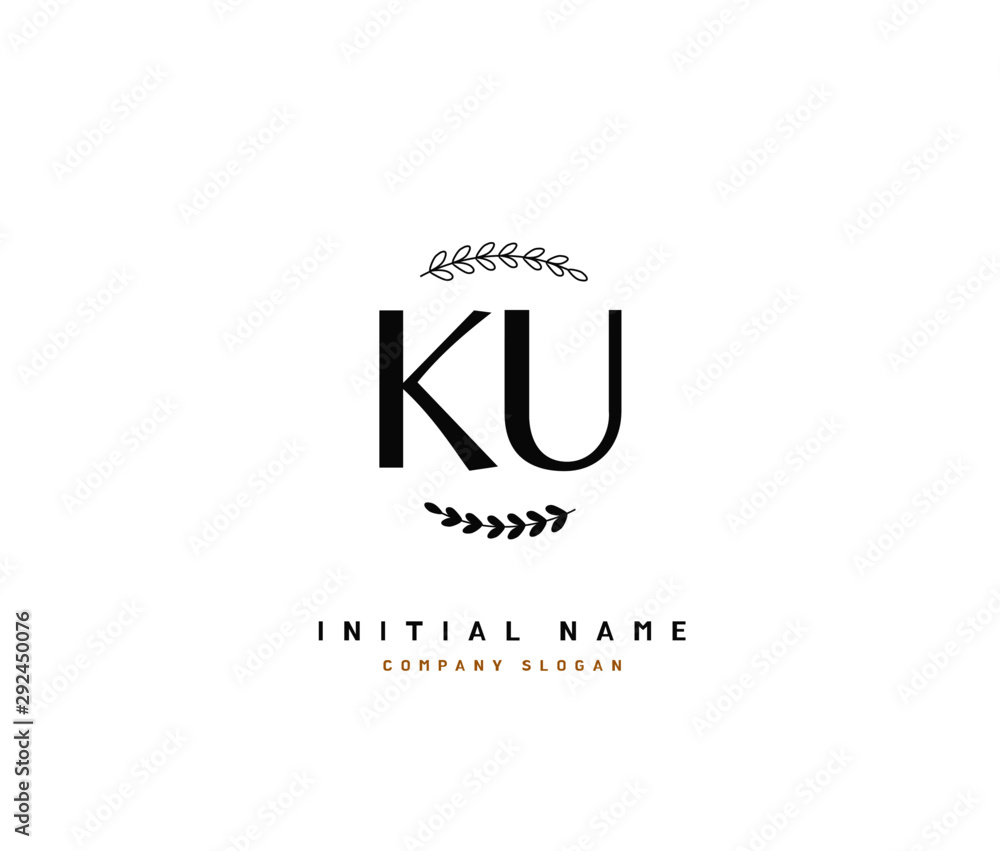 K U KU Beauty vector initial logo, handwriting logo of initial signature, wedding, fashion, jewerly, boutique, floral and botanical with creative template for any company or business. K U KU Beauty vector initial logo, handwriting logo of initial signature, wedding, fashion, jewerly, boutique, floral and botanical with creative template for any company or business.