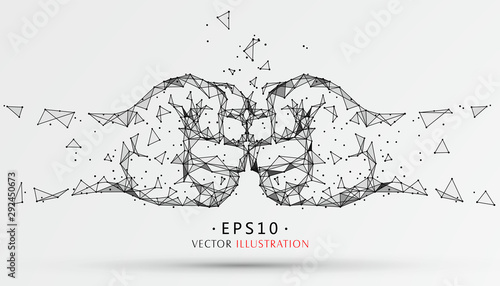 The moment when the two fists collide, symbolizes the meaning of competition.