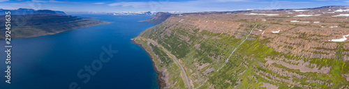 Coastline and landscape in the west fjords, Iceland