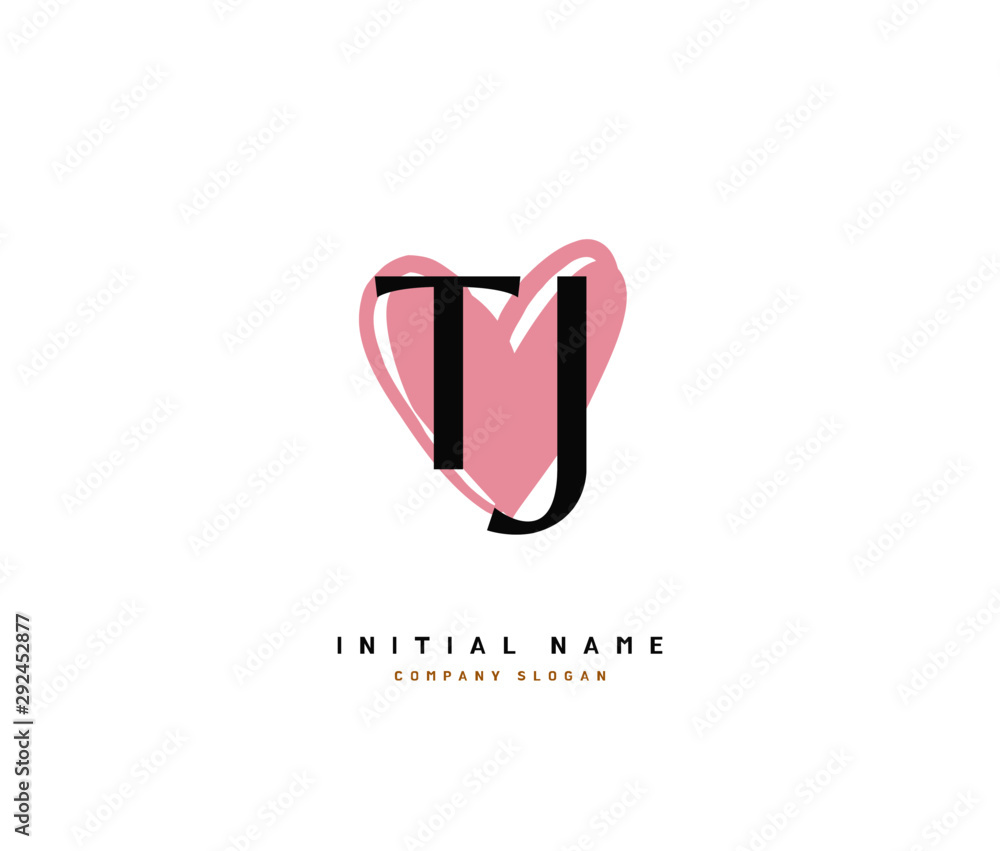 T J TJ Beauty vector initial logo, handwriting logo of initial signature, wedding, fashion, jewerly, boutique, floral and botanical with creative template for any company or business. T J TJ Beauty vector initial logo, handwriting logo of initial signature, wedding, fashion, jewerly, boutique, floral and botanical with creative template for any company or business.