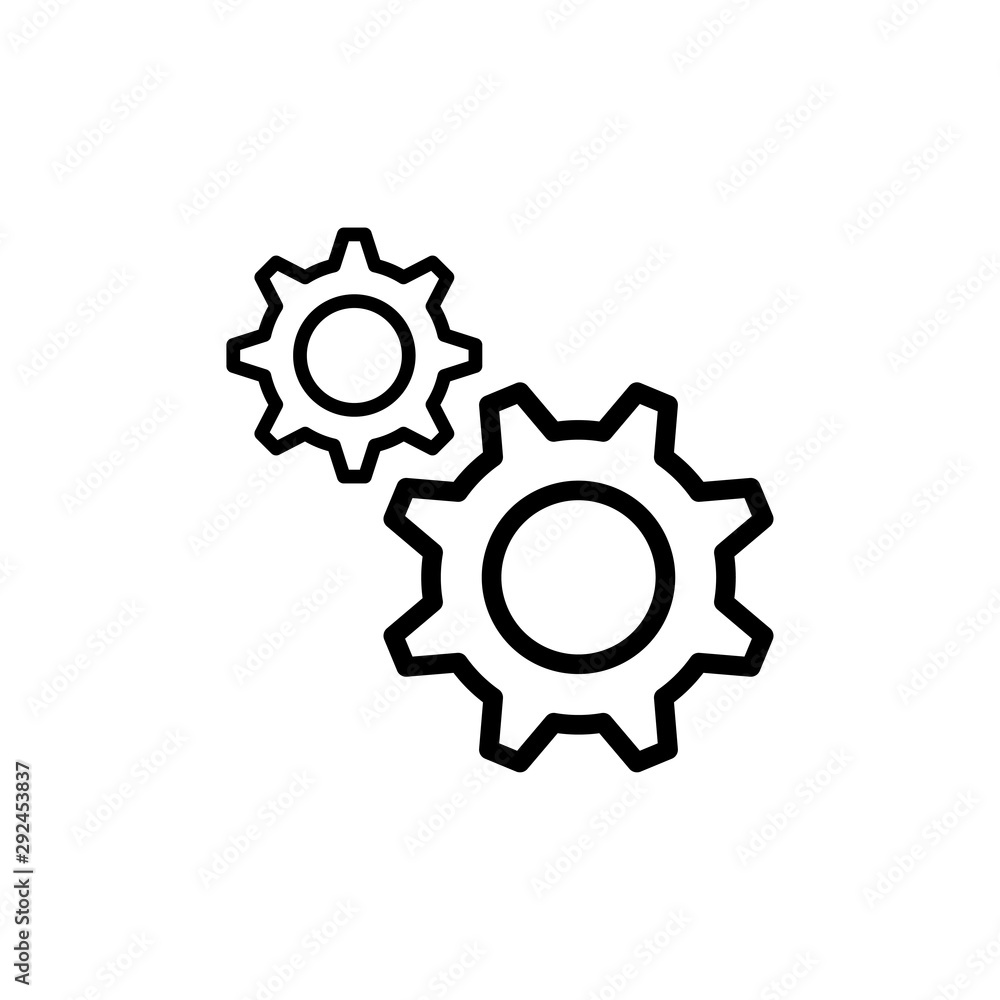 gear icon trendy gear icon trendy