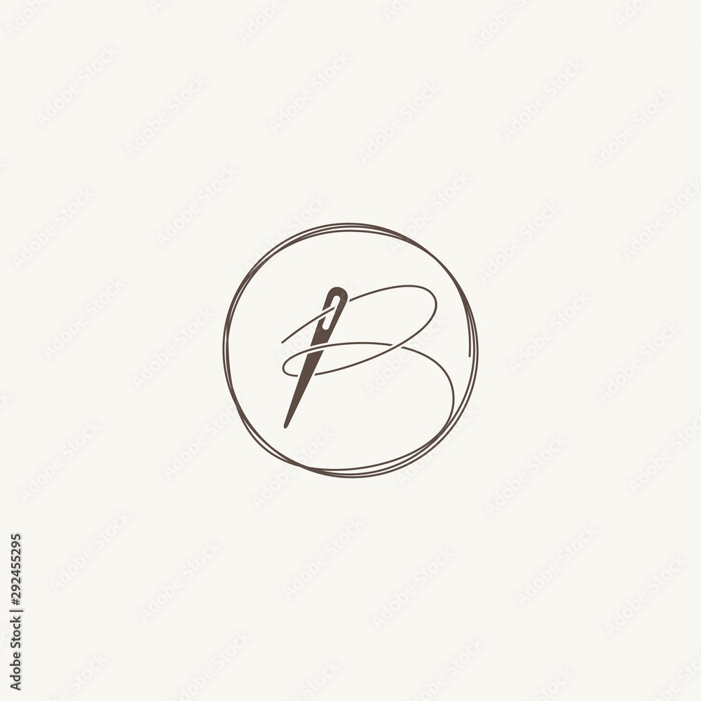B letter knitting vector icon symbol in modern design style B letter knitting vector icon symbol in modern design style