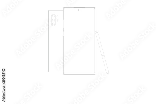 Samsung Galaxy Note 10+ Wireframe 
