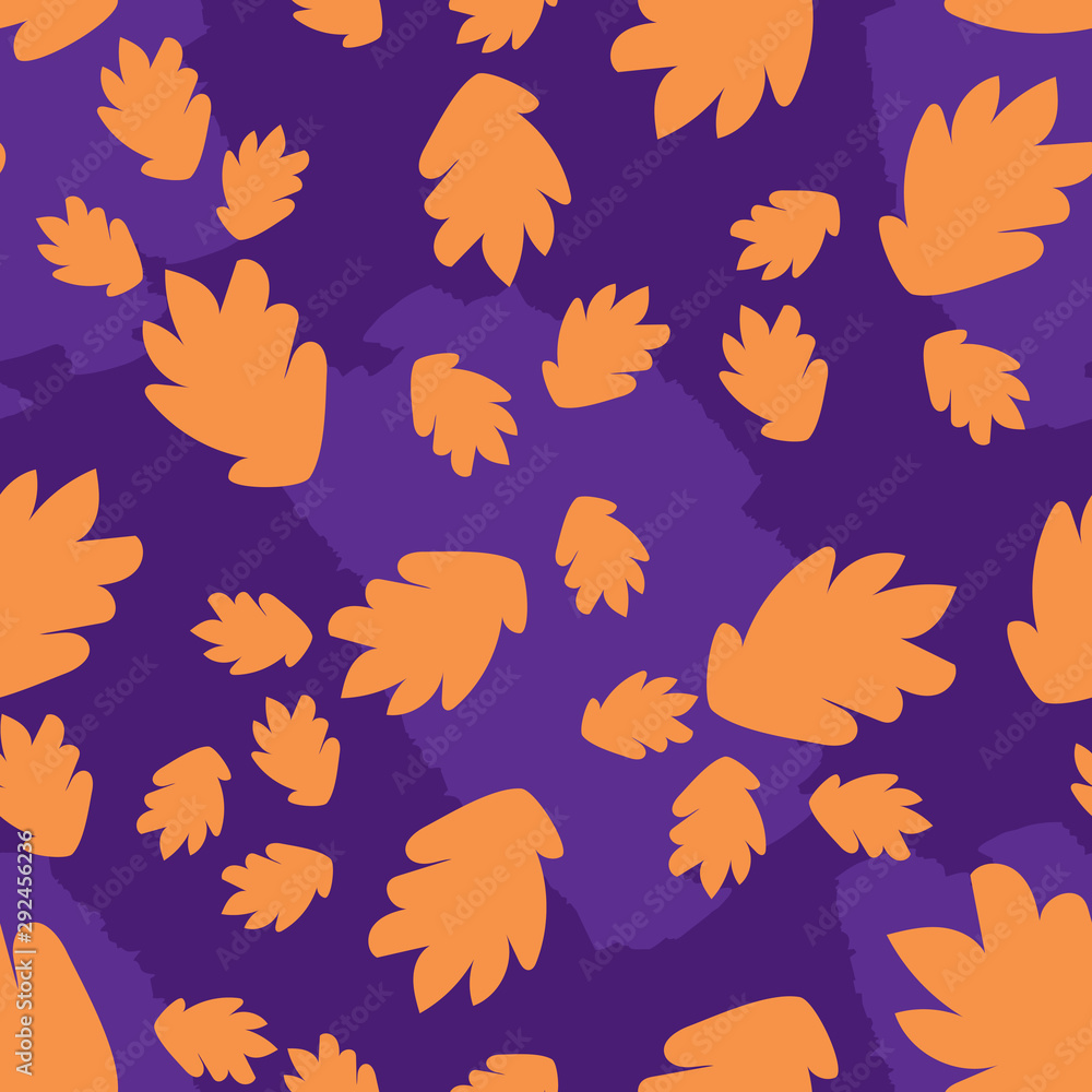 Seamless pattern with abstract leaves and brush strokes. Creative beautiful header background. Bright colorful artworks. Collage with textured doodle shapes. Seamless pattern with abstract leaves and brush strokes. Creative beautiful header background. Bright colorful artworks. Collage with textured doodle shapes.