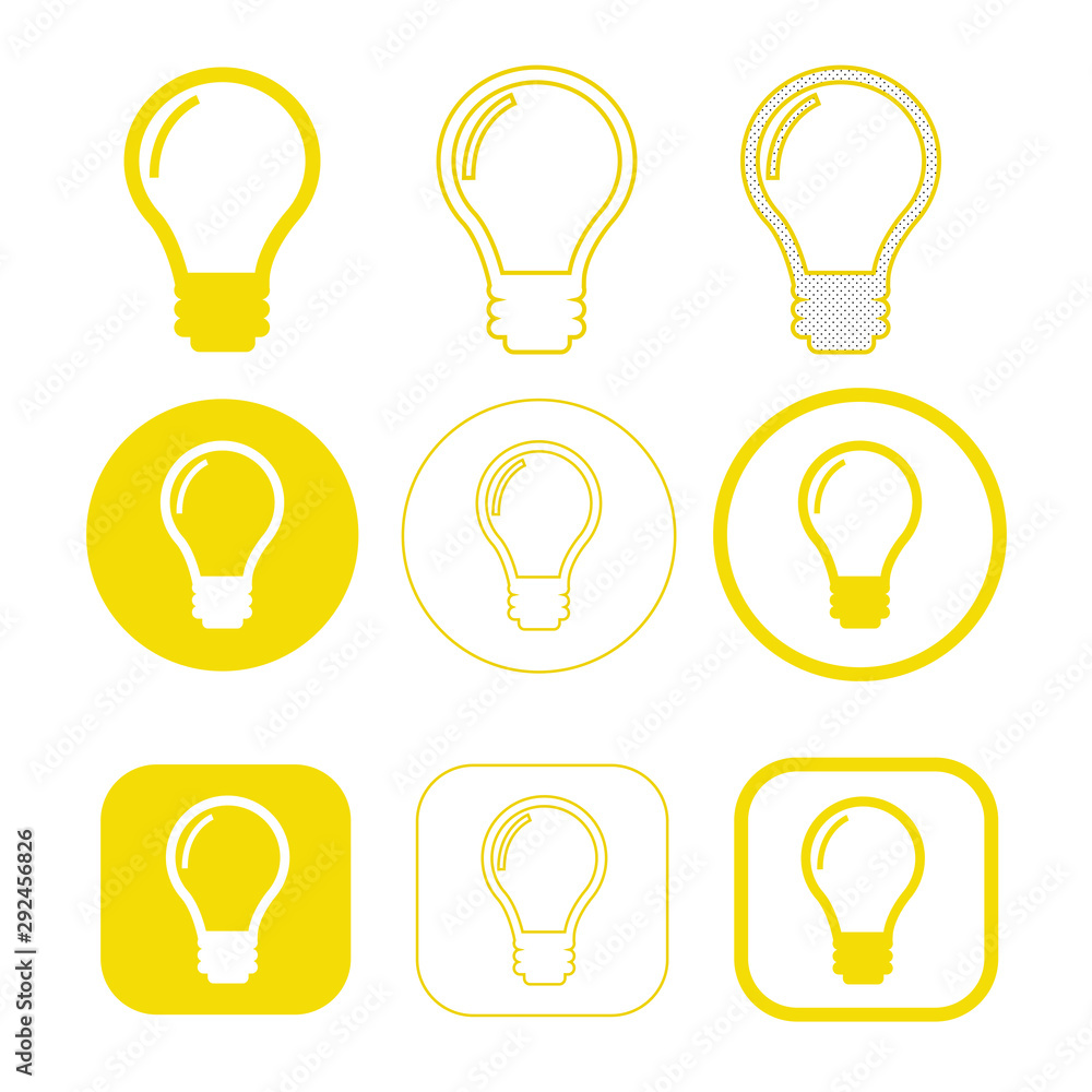 Simple Bulb icon sign design Simple Bulb icon sign design