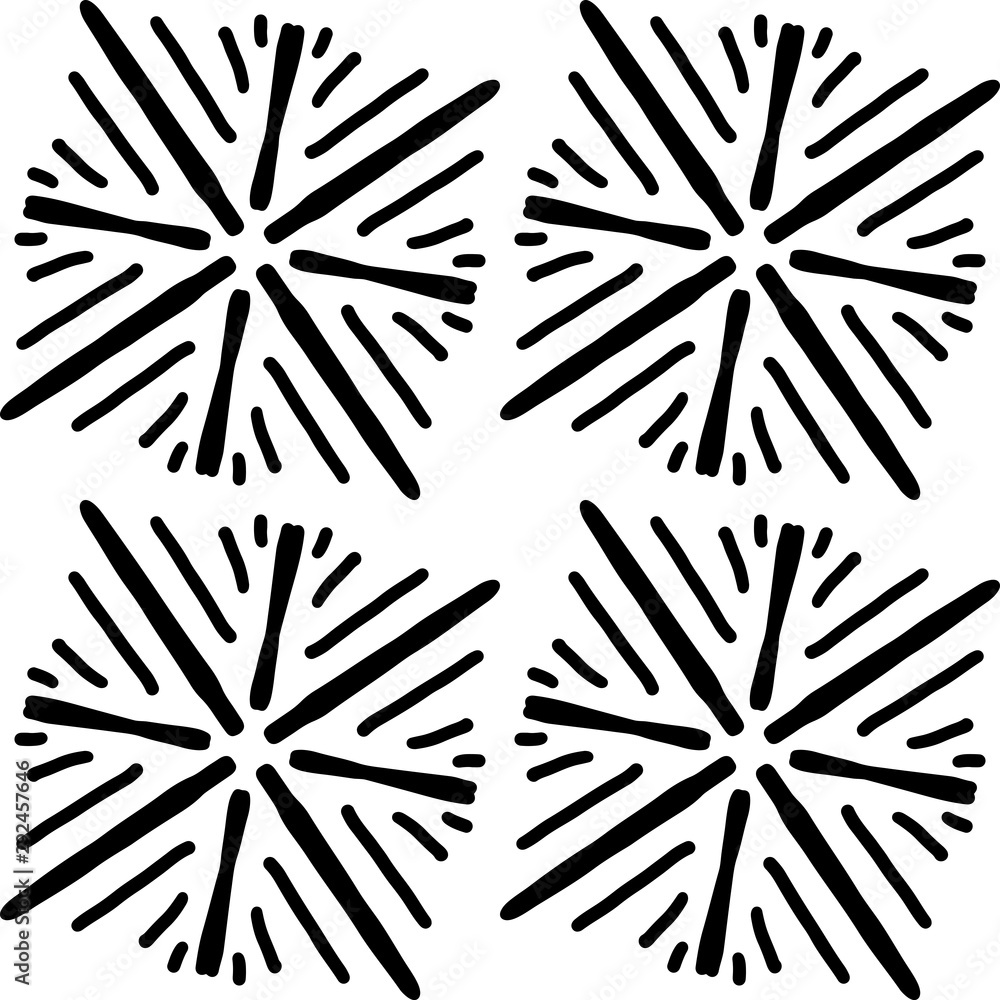 Modern seamless hand drawn geometric memphis patterns. Vector design.