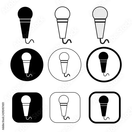 Simple microphone icon sign design