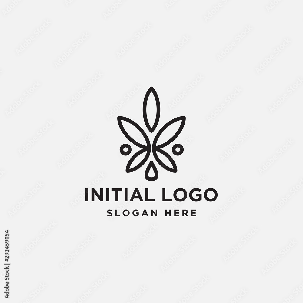 marijuana logo icon template - vector