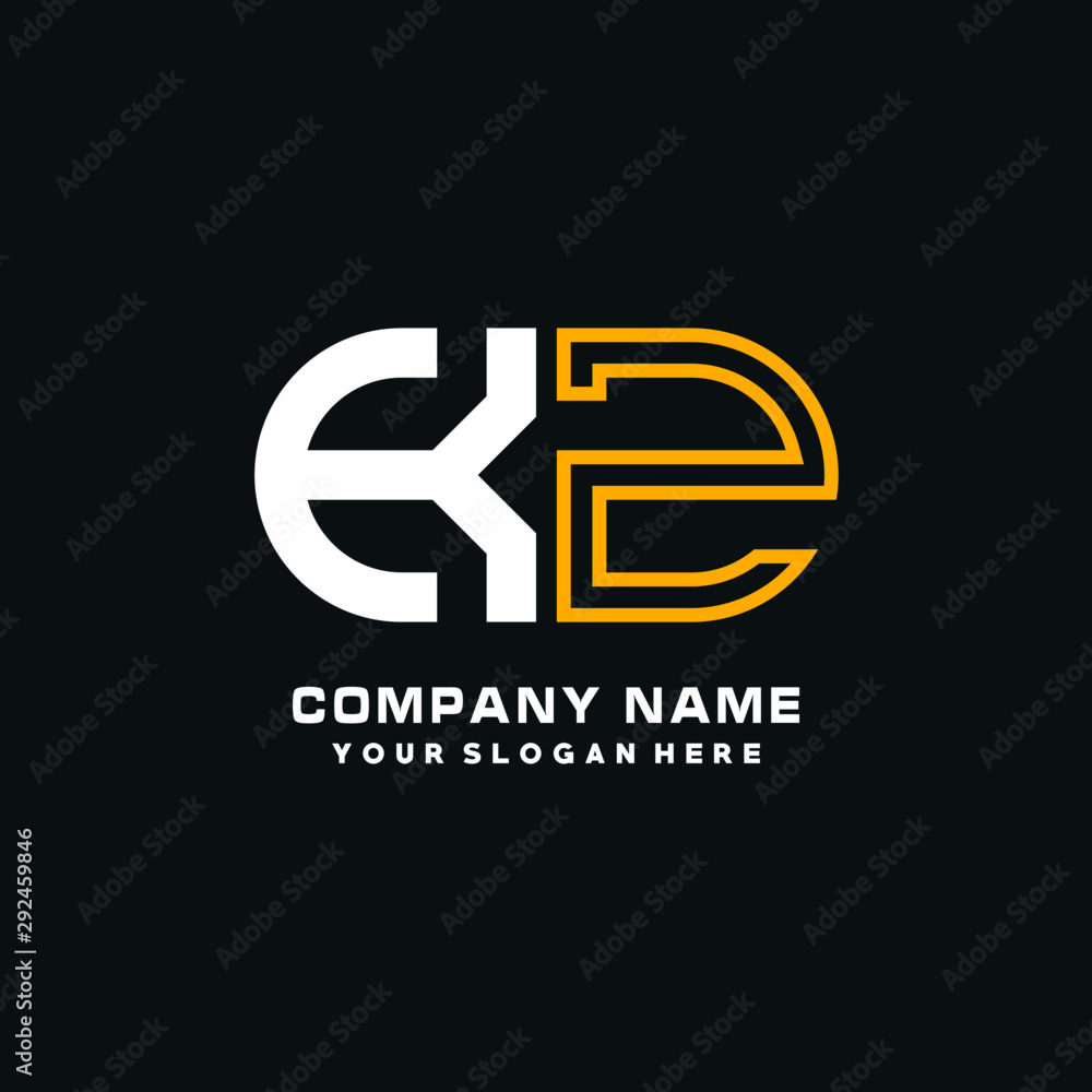 MZ initial logo oval shaped letter. Monogram Logo Design Vector, color logo white blue, white yellow,black background.