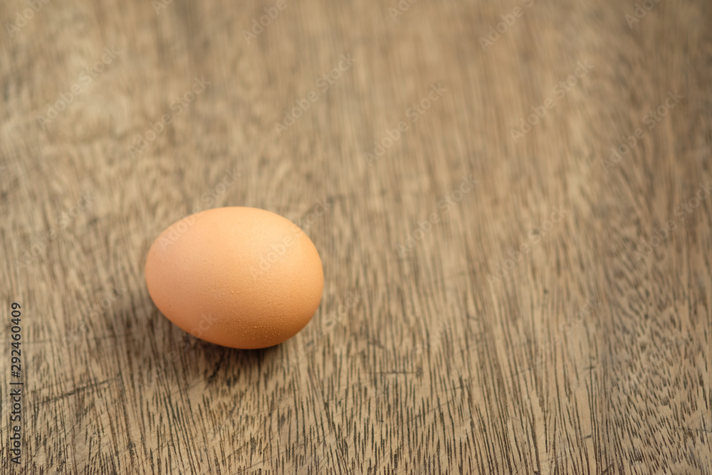 Eggs on the wooden background and copy space Eggs on the wooden background and copy space