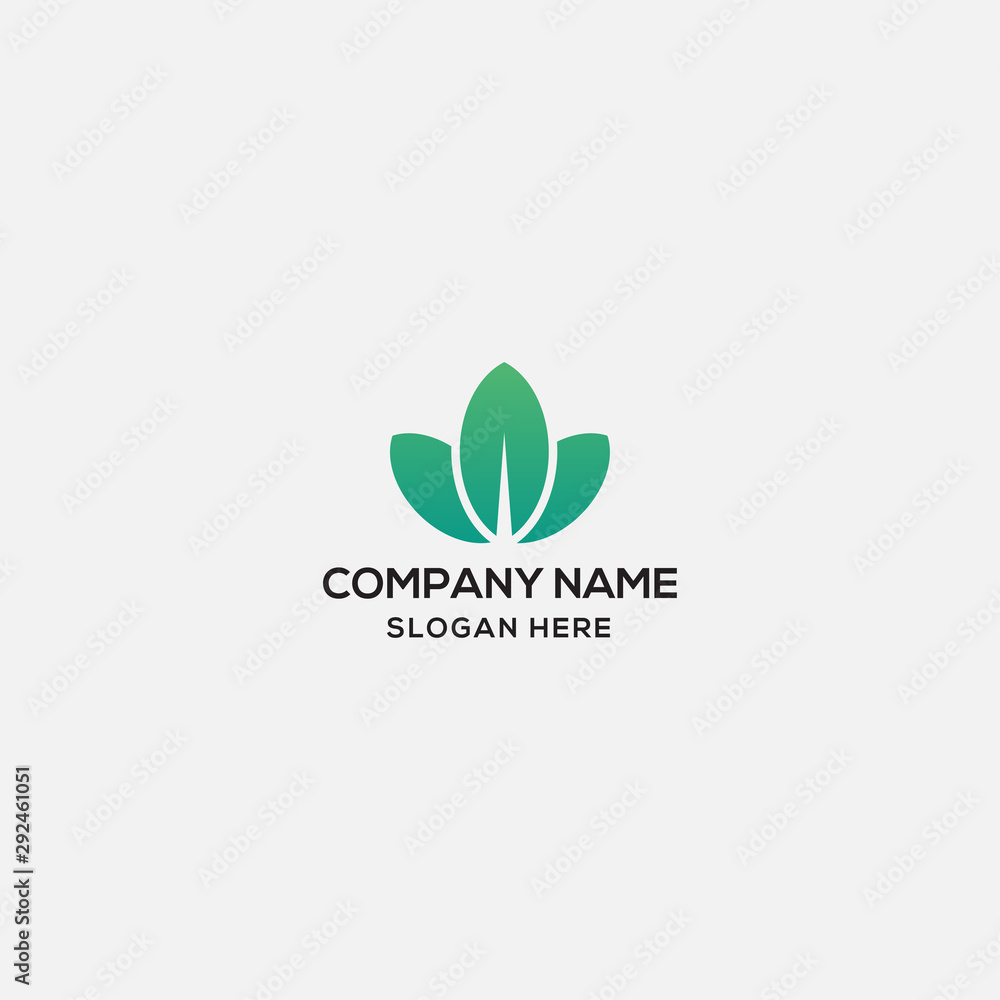 leaf logo design template - vector