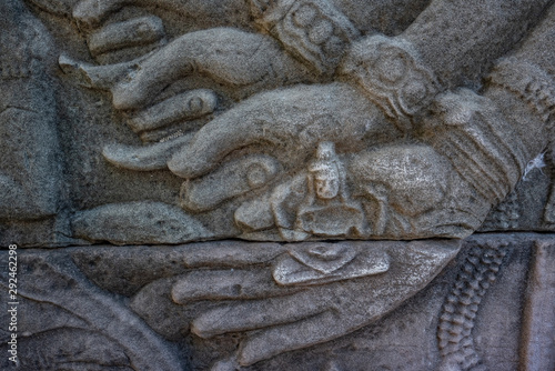 Old remote temple of Banteay Chmar in the northwest of Cambodia  photo