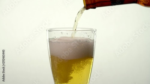 Wallpaper Mural Slow Motion Pale Ale Beer Glass - Bottle pours beer into glass. Torontodigital.ca