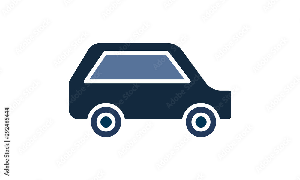 Car icon black car sign transportation icon vector image