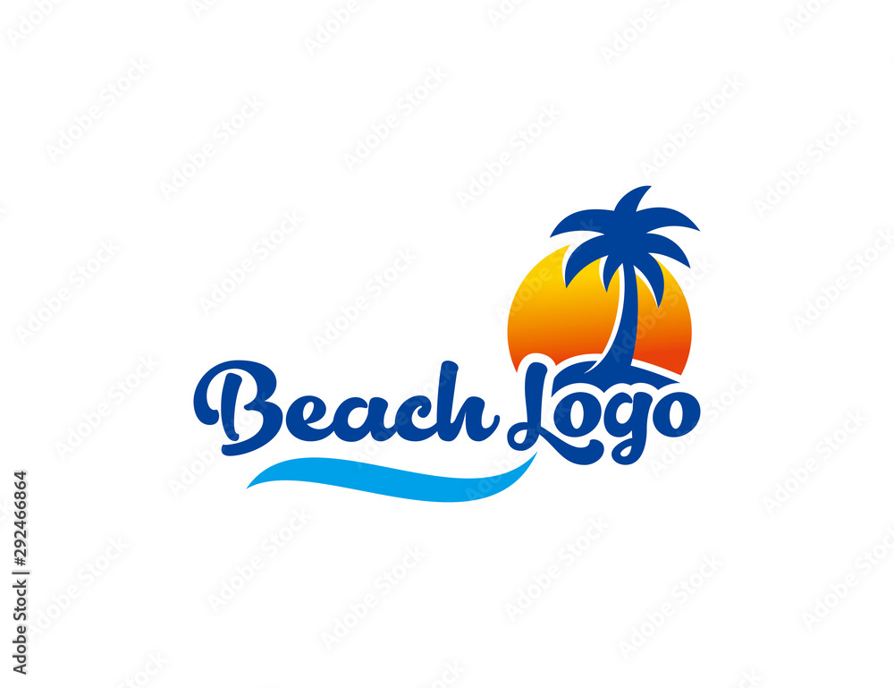 Fototapeta premium Beach logo vector