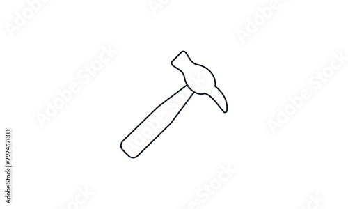 Hammer icon for general construction and carpentry
