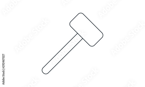  Mallet  icon. High quality logo for web site design and mobile apps. Vector illustration on a white background. © khalid_spk