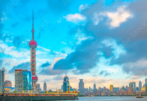 Photography China's Shanghai Pudong New Area cityscape