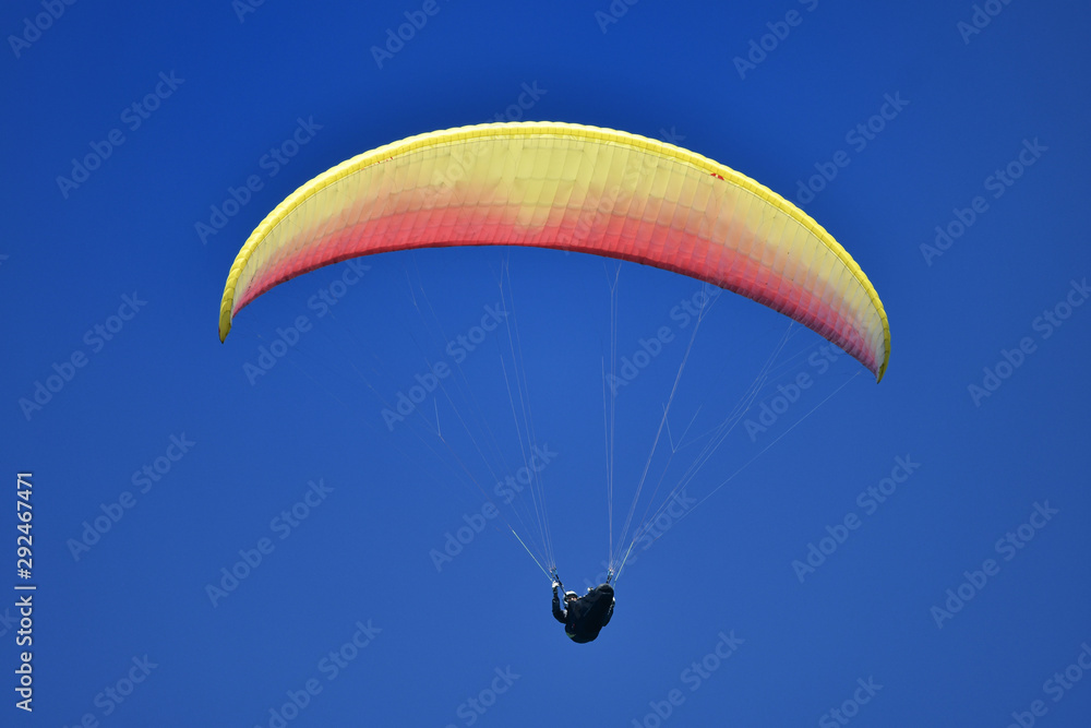 飛行中のパラグライダー