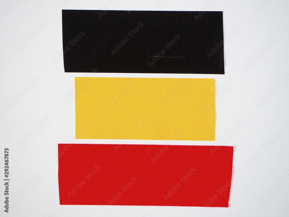 Set of color black yellow red scotch tape banners, sticky tape cut isolated on white background. can use business-paperwork-banner products