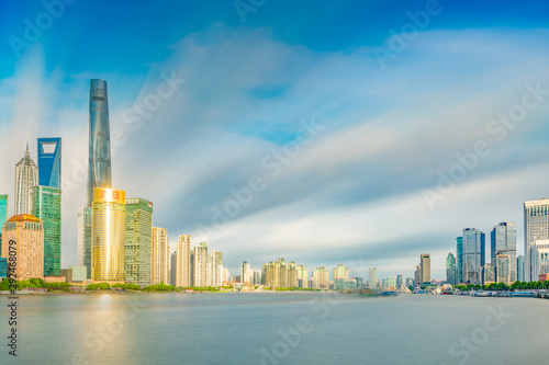 China s Shanghai Pudong New Area cityscape