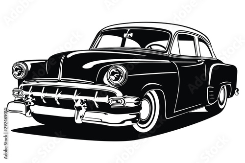 Classic vintage retro car design