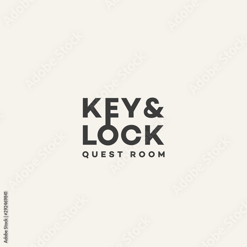 Key and lock logo