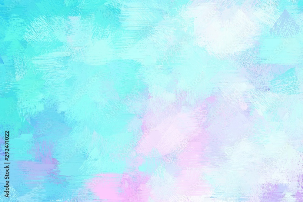abstract grunge brush painted illustration with lavender, turquoise and baby blue color. artwork can be used as texture, graphic element or wallpaper background