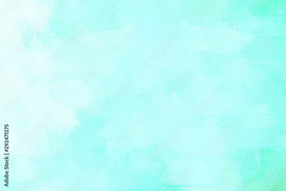 rough brush painted illustration with pale turquoise, light cyan and aqua marine color. artwork can be used as texture, graphic element or wallpaper background