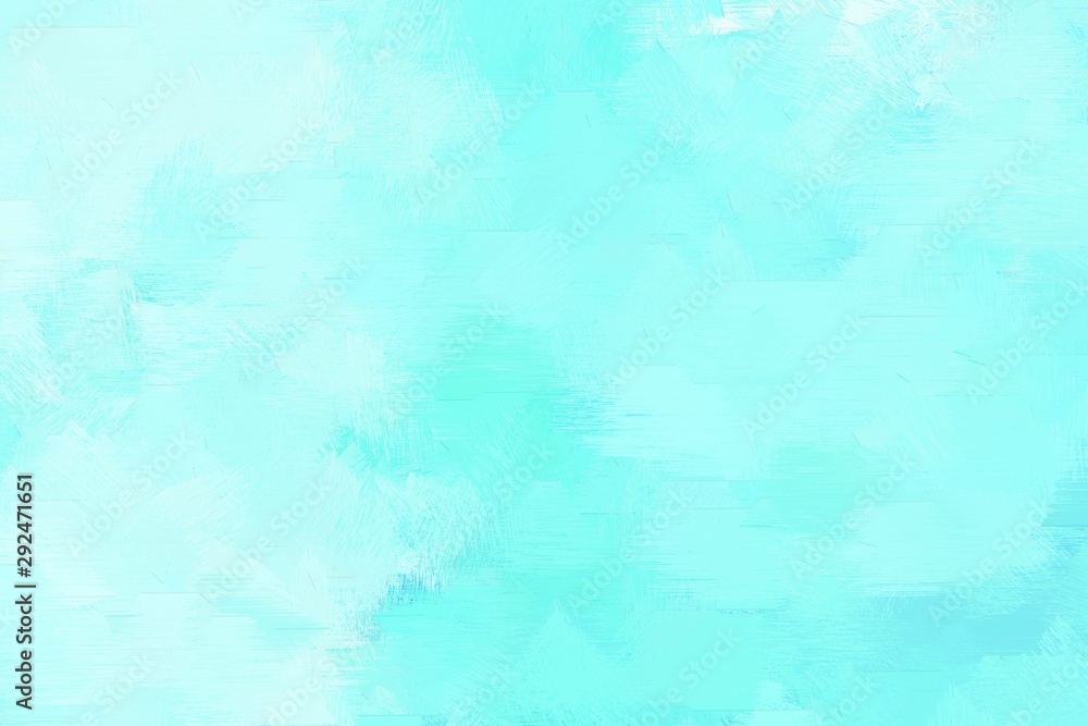 vintage brush painted illustration with pale turquoise, aqua marine and light cyan color. artwork can be used as texture, graphic element or wallpaper background