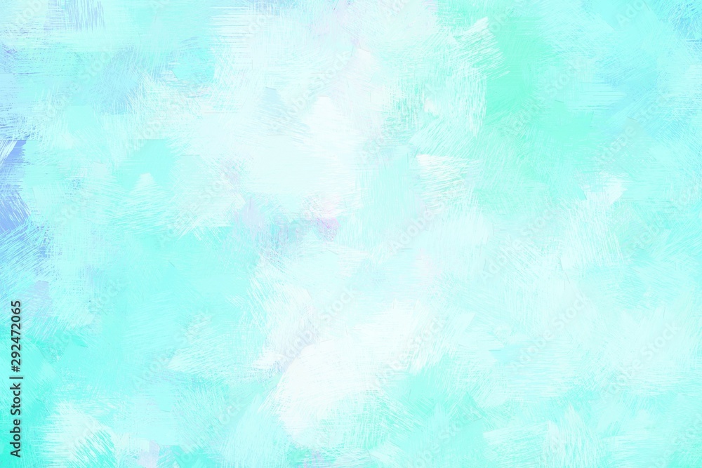 abstract grunge brush drawn illustration with pale turquoise, alice blue and aqua marine color. artwork can be used as texture, graphic element or wallpaper background