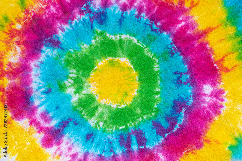 Fototapeta premium tie dye pattern hand dyed on cotton fabric abstract background.