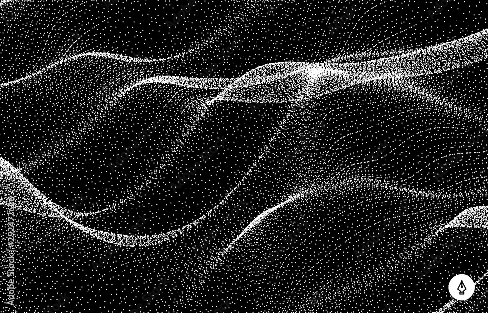 Naklejka premium Abstract background in technology style. 3d grid surface. Vector illustration for advertising, marketing, presentation.