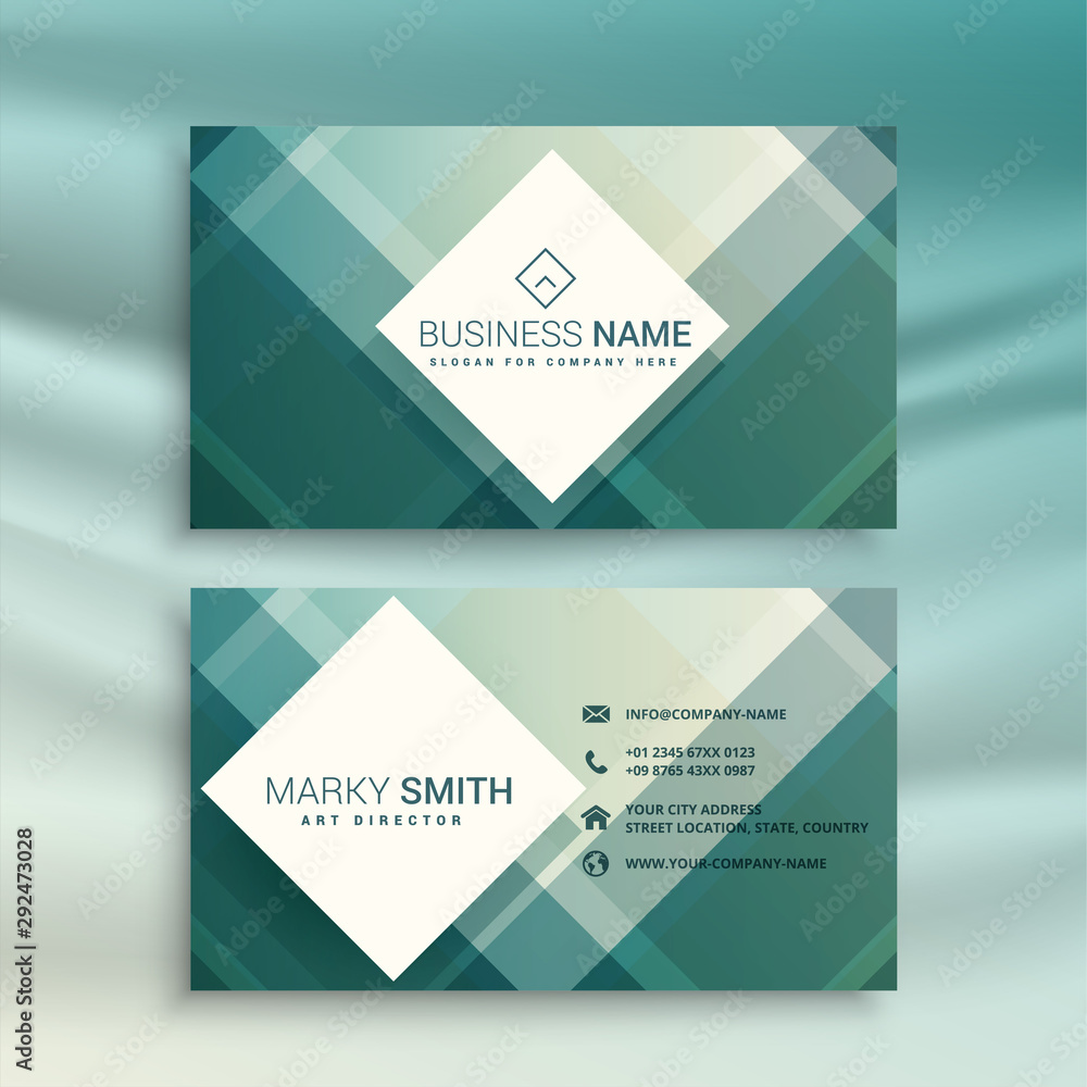 Fototapeta premium abstract creative geometric business card template design