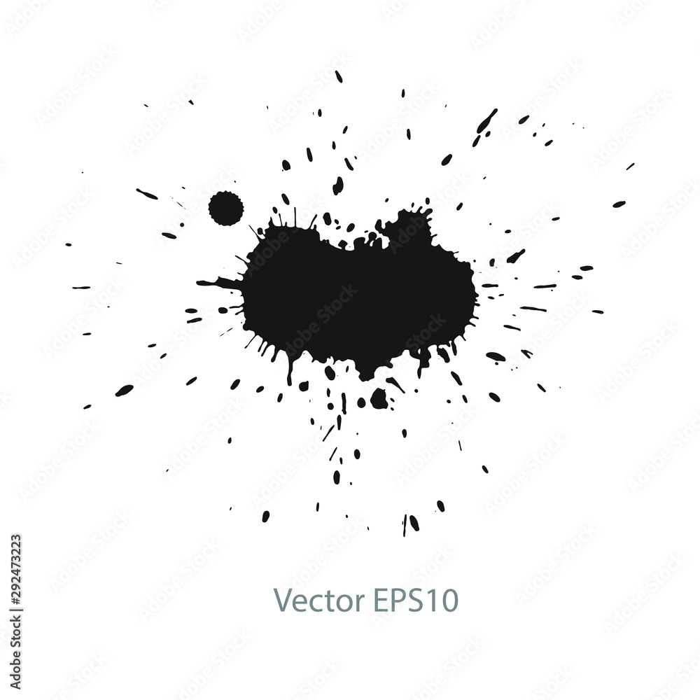 ink splashes on white background ink splashes on white background
