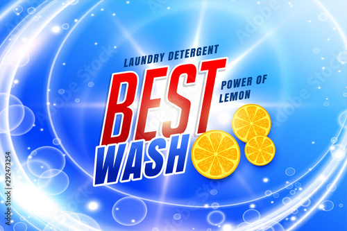 laundry detergent packaging concept with lemon fresh design