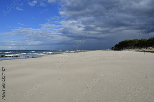 Impressive clouds on the unique beach of Debki