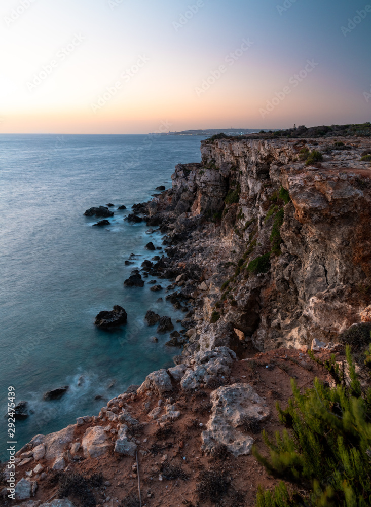 Picture of the cliffs, taken just after the sunrise Picture of the cliffs, taken just after the sunrise