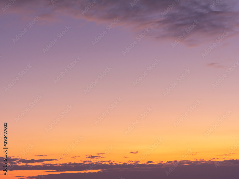 Beautiful colorful sky with early morning dawn twilight
