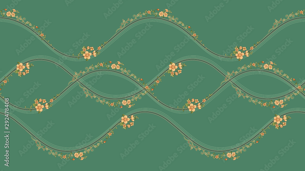 Obraz premium Fashionable pattern, suitable for textile clothing and wallpaper pattern, card design