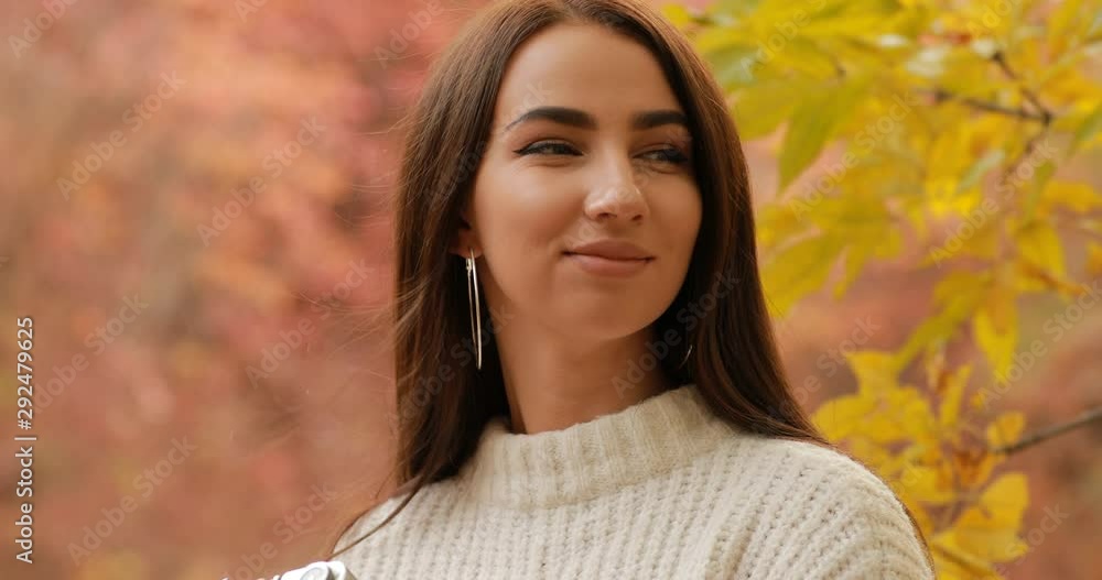 Woman photographer take a photo of the beautiful autumn nature Woman photographer take a photo of the beautiful autumn nature
